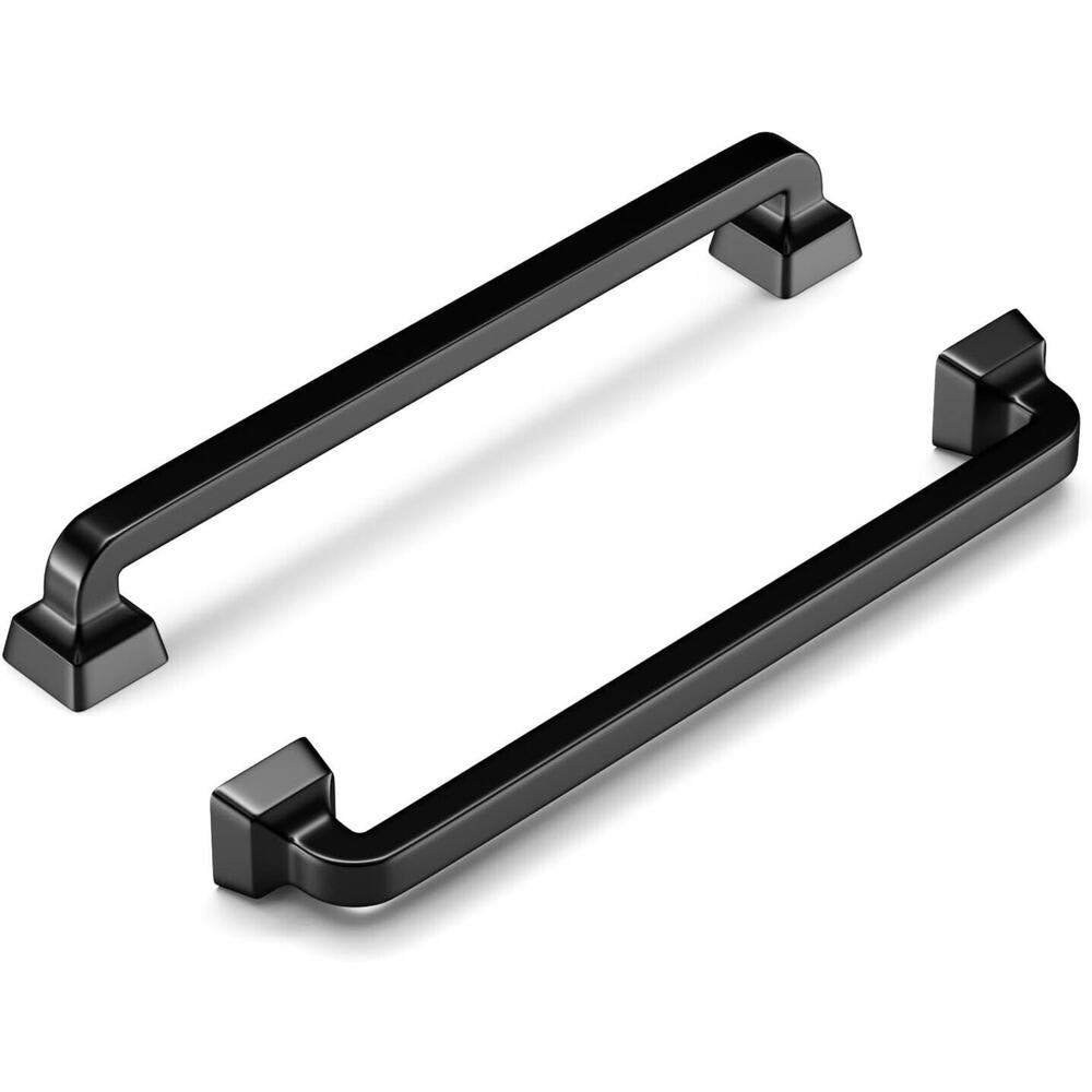 6 Pack Black 6 1/4" Cabinet Handles Pulls Goldenwarm -012509